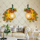 Axyaa Nordic Retro Peacock Wall Lamp LED Sconce Light for Creative Living Room Decor