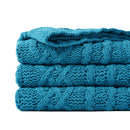 Axyaa Chenille Plaid Throw Blanket - Soft & Thick Knitted Bedspread