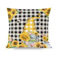 Axyaa Spring Gnome Sunflower Pillowcase for Home Bedroom Sofa