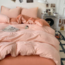 Axyaa Washed Cotton Bedding Set, Brief Style, Duvet Cover & Pillowcase, Twin-Full-Queen Sizing