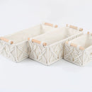 Axyaa Macrame Boho Storage Basket for Organizing Bathroom and Bedroom