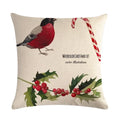 Axyaa Palm Bird Linen Cushion Cover - 45x45cm