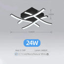 Axyaa 24W LED Modern Ceiling Chandelier for Stylish Living Room Lighting