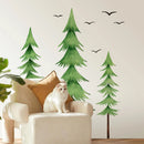 Watercolor Pine Tree Wall Sticker by Axyaa: DIY Peel and Stick Art for Nursery & Kids Room