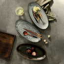 Axyaa Large Oval Ceramic Fish Plate | High-End Serving Platter