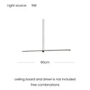 Axyaa Minimalist Line Chandeliers: Elegant LED Pendant Lighting with Magnetic Suction Connection
