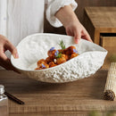 Axyaa Rock Pattern Shell Ceramic Steamed Fish Soup Plate -  High-end Tableware