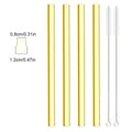 Axyaa Glass Drinking Straw Set with Cleaning Brush