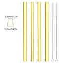 Axyaa Glass Drinking Straw Set with Cleaning Brush