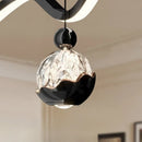 Axyaa Glass Ball Strip Pendant Light - Dimmable Mid Century Chandelier