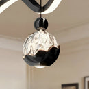 Axyaa Mid Century Glass Ball Pendant Chandelier for Living & Dining Room