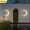 Axyaa Stainless Steel Crescent Wall Lamp - Waterproof IP65, Outdoor Lighting for Corridor & Courtyard