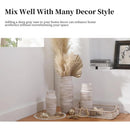 18" Axyaa White Ceramic Vases for Centerpieces & Floor, Boho Pampas Grass Fireplace Décor
