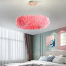 Axyaa Feather Pendant Lamps Chandelier for Home Decor Lighting