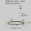 Axyaa Nordic Bubble Chandeliers: Luxury Clear Glass Ceiling Lights for Dining and Bedroom