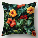 Axyaa Tropical Flowers & Birds Pillow Cover - Sofa Bedroom Car Cushion Cover