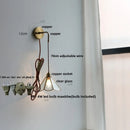 Axyaa Clear Glass LED Wall Lights - Modern Nordic Style Bedside Lamp