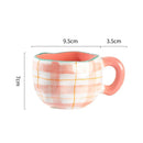 Axyaa Flower Heart Ceramic Mug, Irregular Creative Style Coffee Cup