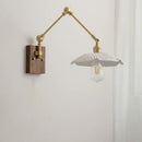 Axyaa Ceramic Copper Swing Arm LED Wall Light for Home Decor