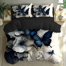 Axyaa Animal Butterflies Brushed Polyester Duvet Cover Set
