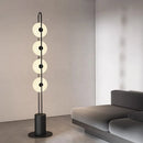 Axyaa Glass Floor Lamp: Modern Black White Italian Standard Light for Living Room