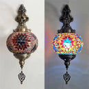 Axyaa Handcrafted Stained Glass Wall Lamp Art Deco Decor Globe Fixture