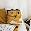 Axyaa Geometric Brown Embroidery Cushion Cover 45x45cm for Home Decoration
