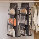 Axyaa Hanging Handbag Organizer 6 Pocket Closet Waterproof Storage Bag