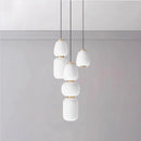 Axyaa Nordic LED Pendant Lights White Lampshade Hanging Lamps Bedroom Lighting
