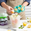 Axyaa Silicone Ice Hockey Maker 7-hole Whisky Ice Cube Mold for Kitchen, Bar & Parties