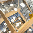 Axyaa Crystal Chandelier Stair Pendant Lamp Living Room Lighting
