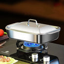 Axyaa Stainless Steel Deep Tray Oven Baking Pot BBQ Plate Kitchen Tools