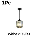 Axyaa Crystal Pendant Light for Restaurant Bar, Kitchen, Bedroom - Modern Minimalist Design