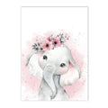 Giraffe & Lion Nursery Wall Art Prints by Axyaa