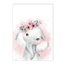 Giraffe & Lion Nursery Wall Art Prints by Axyaa