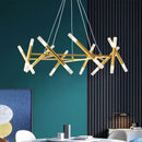 Axyaa Iron Chandelier for Living Room Dining Bedroom Loft Pendant Lighting Lusters