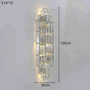 Axyaa Crystal Large Wall Lamp for Duplex Building Villa Hall, High-End Decorative Lighting