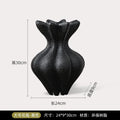 Axyaa Resin Floral Vase: Petal Shape Abstract Ornament for Home Decor