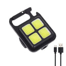 Axyaa LED Lantern Flashlight Keychain USB Rechargeable Compact Outdoor Emergency Light