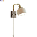 Axyaa Ceramic LED Wall Light with Pull Chain Switch for Bedroom and Bathroom