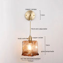 Axyaa Nordic Copper Glass LED Wall Light for Living Room, Bedroom, Bar - Modern Design