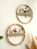 Axyaa Wooden Bead Jute Rope Wall Hanging for Rustic Farmhouse Decor