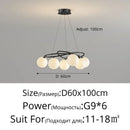 Axyaa Modern Gold Black Glass Chandeliers for Home Restaurant Villas