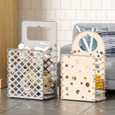 Axyaa Hollow Out Plastic Laundry Basket: Portable Wall-Mounted Clothes Storage & Bathroom Organizer