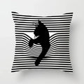 Axyaa Cat Sofa Pillow Cover - Cartoon Style Home Decor Pillowcase