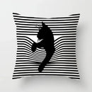 Axyaa Cat Sofa Pillow Cover - Cartoon Style Home Decor Pillowcase