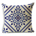 Axyaa Blue & White Porcelain Pattern Pillowcase - Sofa Decor 40cm/45cm/50cm