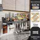 Axyaa Kitchen Storage Rack: Waterproof, Multifunctional, Wall-Mounted Seasoning & Knife Holder