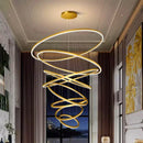 Axyaa Nordic Stair Chandelier, Living Room Bedroom Dining Room Pendant Lights, Ceiling Light