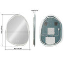 Axyaa Irregular LED Vanity Mirror with Clear-crystal Glass Frame and Backlit